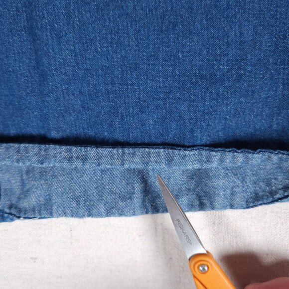 Wrangler Premium Quality Blue Denim Button Shirt Mens XL Pockets Western America - Picture 11 of 15